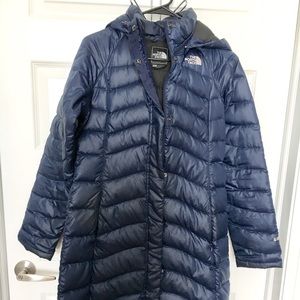 LONG NORTH FACE PUFFER JACKET
